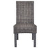 Swen Studio -  Dining Chairs 6 pcs Brown Kubu Rattan and Mango Wood (3x246655)